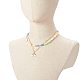 Halskette aus Polymerton mit Perlen NJEW-JN03619-3