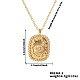 Латунные микропаве прозрачные кубические цирконии ожерелья с подвесками таро от сглаза FT3640-1-4