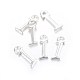 Silver Color Plated Alloy Letter Pendants PALLOY-J718-01S-I-2