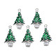 Сплав Рождественская елка эмаль подвески для день Рождества ENAM-R041-14-3