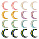 Pandahall 70 Stück 7 Farben undurchsichtige Harz-Cabochons CRES-TA0001-22-1