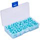 PandaHall Elite 340 pcs Environmental Dyed Glass Pearl Round Pearlized Beads HY-PH0009-RB104-3