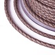 編み紐  革のアクセサリーコード  ジュエリーDIY製版材料  ロージーブラウン  3mm  約21.87ヤード（20m）/ロール WL-I004-3mm-B-08-3