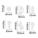 DIYのヒューズビーズのために使用されるABCプラスチックpegboards  混合図形  透明  80x93x5mm PH-DIY-P001-04-3