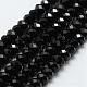 Chapelets de perles en spinelle noir naturel G-E366-06-4x6mm-2