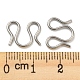 304 Stainless Steel S-Hook Clasps STAS-Z048-06P-3