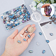Sunnyclue 1 boîte de perles de verre de poisson perles de poisson en verre électrolytique pour la fabrication de bijoux kit de bracelet de perles perle de sirène d'été océan fil de cristal élastique fournitures de collier artisanat couleur mixte DIY-SC0020-12B-3
