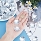 FINGERINSPIRE 60Pcs Flat Back Round Acrylic Rhinestones(Square Grid Surface) 30mm Clear Round Acrylic Crystal Gems Circle Gems for Jewelry Making Costume Jewels Cosplay Embelishments OACR-FG0001-06-3