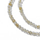 Oro naturale perle di quarzo rutilato fili G-F596-25B-3mm-3