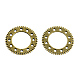 Engranajes tema steampunk estilo tibetano cog anillos de enlace de aleación TIBE-3568-AB-FF-1