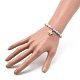 5pcs 5 bracelets de perles de style rond et coeur et trèfle BJEW-JB08929-4