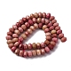 Природные родонит бисер нитей G-P587-D10-02-3