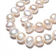 Fili di perle di perle d'acqua dolce coltivate naturali PEAR-N014-08A-4