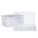 Contenedores de almacenamiento de cuentas de plástico de polipropileno pandahall elite CON-PH0001-31-1