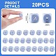 20Pcs Blue Cube Letter Silicone Beads 12x12x12mm Square Dice Alphabet Beads with 2mm Hole Spacer Loose Letter Beads for Bracelet Necklace Jewelry Making JX434G-2