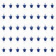 Chgcraft 4 バッグ 合金コネクタ チャーム  ウミガメリンク  ブルーレジンラインストーン付き  銀  21.5x15x4mm  穴：1.8mm FIND-CA0007-65-1