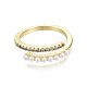Brass Micro Pave Clear Cubic Zirconia Cuff Rings RJEW-S044-117-NF-2