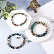 Crafans bricolage kit de fabrication de bracelets en perles de pierre naturelle DIY-CF0001-16-6