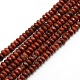 Facettes brins de perles rondelles de jaspe rouge naturel G-M065-4mm-10-1