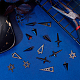 UNICRAFTALE 24pcs 6 Styles Punk Pendants Black Stainless Steel Triangle Pendants Spike Metal Charm Hypoallergenic Star of David Pendants Hiphop Earrings Charm for DIY Necklace Bracelet 14.5-26mm long STAS-UN0035-92-2