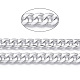 Cadenas de bordillo facetadas de aluminio CHA-N003-37S-2