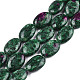 Flat Oval Synthetic Ruby in Zoisite Stone Beads Strands G-S113-29-1
