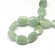 Facettierte ovale natürliche grüne Aventurin Perlen Stränge X-G-R303-09-2