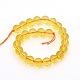 Dyed Natural Quartz Crystal Round Beads Strands G-P088-17-6mm-2