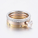 304 Stainless Steel Stackable Finger Ring Sets RJEW-P063-04-1