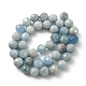 Natürliche Aquamarin Perlen Stränge G-E561-25-9mm-2