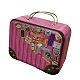 ミニ鉄スーツケース  ミニチュアヴィンテージバッグ  ドールハウスの装飾  長方形  フクシア  75x55x35mm MIMO-PW0003-050A-1