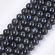 Natural Black Labradorite Beads Strands G-S333-8mm-021A-1