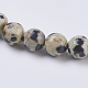 Natur Dalmatiner Jaspis Perlen Stränge G-G515-6mm-06-3