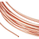 Benecreat4ロール銅スプリングワイヤー  ラウンド  ローズゴールド  21ゲージ（0.7mm）  0.7mm  約16.40フィート（5m）/ロール CWIR-BC0001-33-1