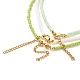 Ensemble de colliers de perles de verre 3pcs NJEW-JN03827-01-5