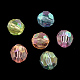 Faceted AB Color Transparent Acrylic Round Beads TACR-Q012-M-1