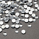 Cabochons à dos plat de strass transparents à facettes demi-rond en acrylique pour la conception de vêtements GACR-Q001-10mm-01-1