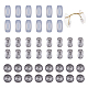 GORGECRAFT 24 Pairs 3 Styles Silicone Eyeglass Nose Pads Push In Nose Pad Upgraded Soft Silicone Air Chamber Eyeglass Nose Pads Oval Round Non-Slip Sports Vision Optical Replacement Pad Cushions Set FIND-GF0004-33-2