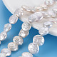 Naturales keshi abalorios de perlas hebras PEAR-S018-01B-1