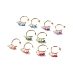 Pendientes de perlas colgantes de vidrio EJEW-JE05034-1