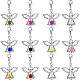 Sunnyclue 24 pièces 12 couleurs décorations de pendentif en alliage HJEW-SC0003-01-1
