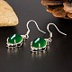 Half Round Imitation Jade Dangle Earrings for Girl Women EJEW-BB46316-A-3