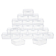 Superfindings 20 шт. прозрачная квадратная коробка для контейнеров для хранения 4.5x4.5x2.1 см чехол с крышками для мелких предметов и других поделок CON-WH0073-62-1