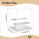 OLYCRAFT White Acrylic Display Case 3-Tier Assembled Clear Acrylic Action Figures Display Boxs Building Block Display Box Clear Display Case for Collection Action Figures Blocks Models ODIS-WH0029-75-2