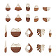 Kissitty 20 pièces 10 pendentifs en résine et bois de noyer RESI-KS0001-05-1