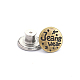ジーンズ用合金ボタンピン  航海ボタン  服飾材料  単語の丸  アンティークブロンズ  17mm PURS-PW0009-01I-01AB-1