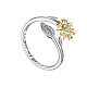 Shegrace 925 anillos ajustables de plata esterlina JR820A-01-1