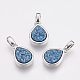 Естественно druzy агат подвески X-KK-G343-13B-P-1