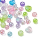 800Pcs 3 Style 5 Colors Transparent Acrylic Beads TACR-YW0001-45-4