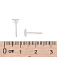925 apprêt pour boucles d'oreilles à tige plate en argent sterling STER-K167-045D-S-3